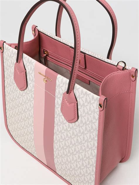 michael kors purse pink stripe